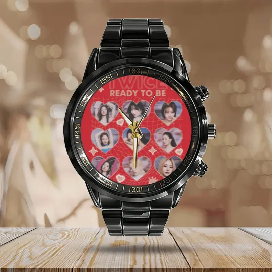 Discover Twice Kpop Calendar Steel Band Watch, Ready To be Calendar Steel Band Watch