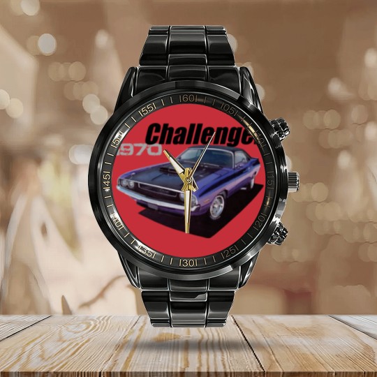Discover 70 challenger in purple Calendar Steel Band Watch