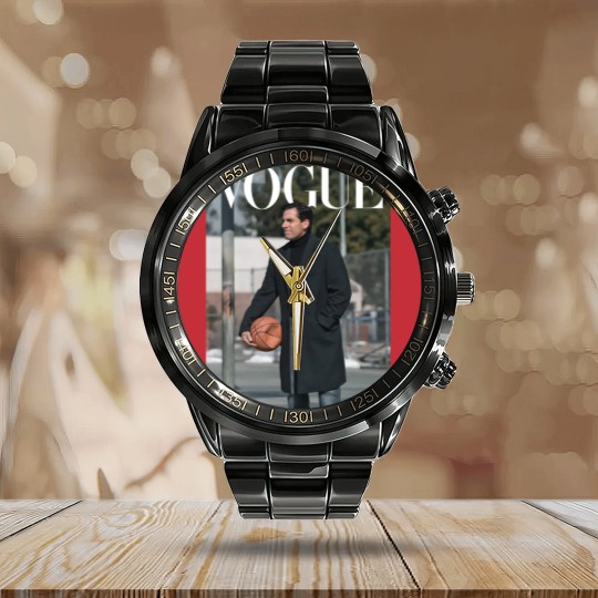 Discover Michael Scott photo Calendar Steel Band Watch | Michael Scott fans Calendar Steel Band Watch | The Office fans Calendar Steel Band Watch