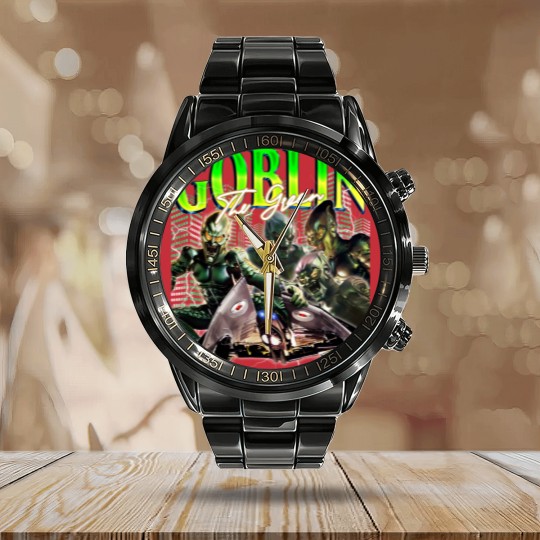 Discover THE GREEN GOBLIN Vintage Calendar Steel Band Watch, The Green Goblin Homage Calendar Steel Band Watch