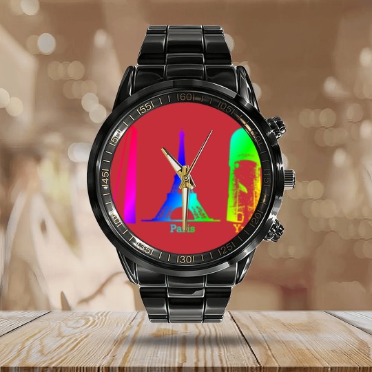 Discover Ypsilanti Water Tower Full Color Calendar Steel Band Watch