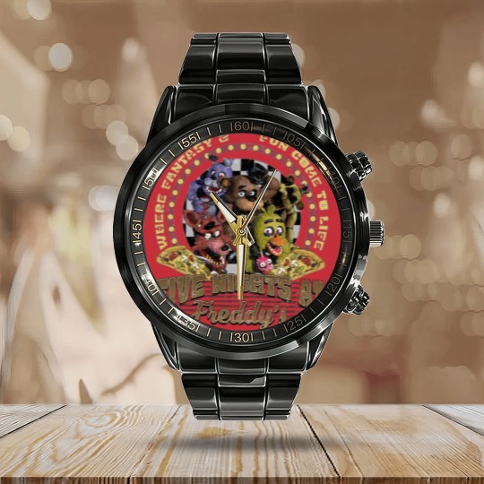 Discover Five Nights at Freddy Calendar Steel Band Watch, Freddy Fazbear Bonnie Chica Foxy Calendar Steel Band Watch, Fnaf Calendar Steel Band Watch