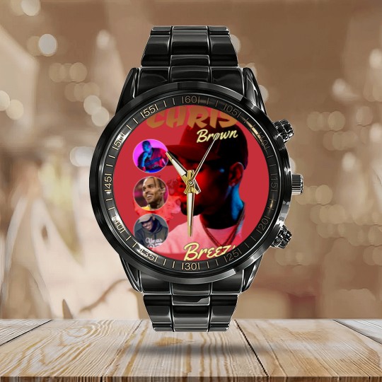 Discover Retro Chris Brown Under The Influence Tour Cotton Calendar Steel Band Watch Calendar Steel Band Watch
