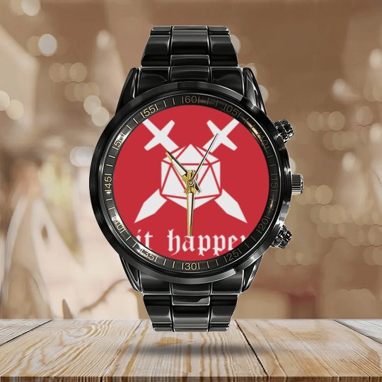 Discover Dungeons and Dragons Dungeon Master Calendar Steel Band Watch