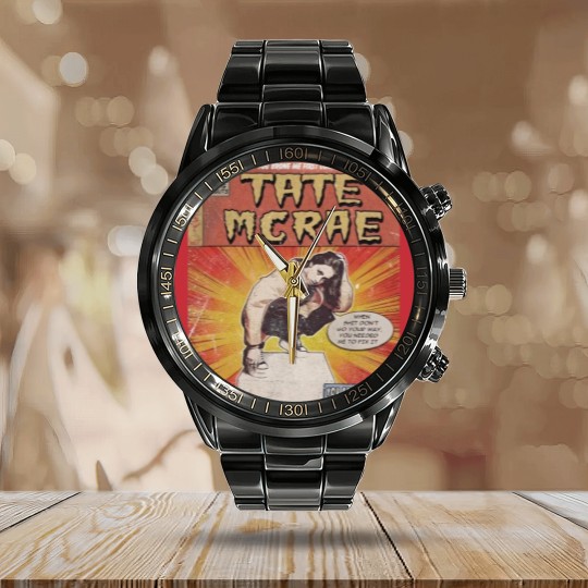Discover Tate Mcrae Comic Calendar Steel Band Watch, 90S Vintage Merch
