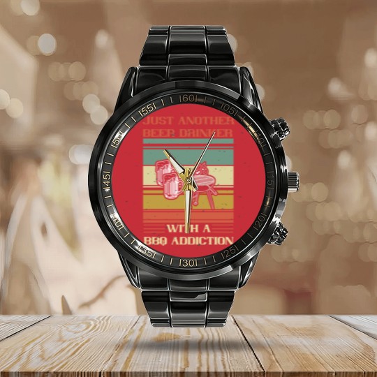 Discover drink only one beer Calendar Steel Band Watch