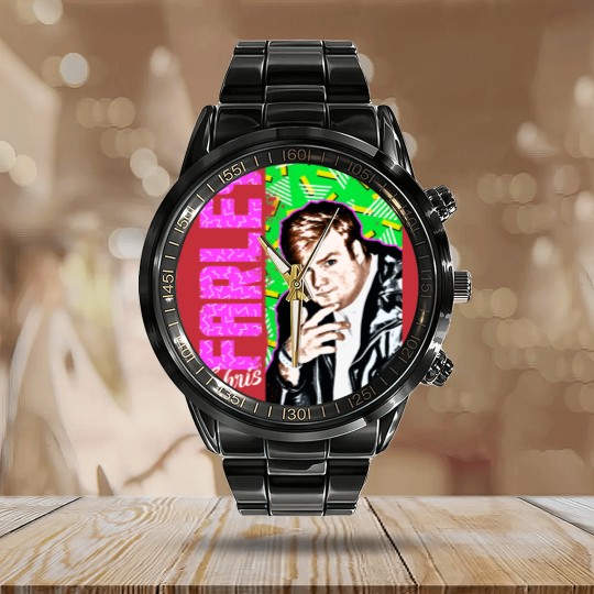 Discover Chris Farley Nostalgia Graphic Calendar Steel Band Watch