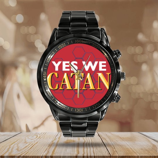 Discover Yes We Catan Calendar Steel Band Watch
