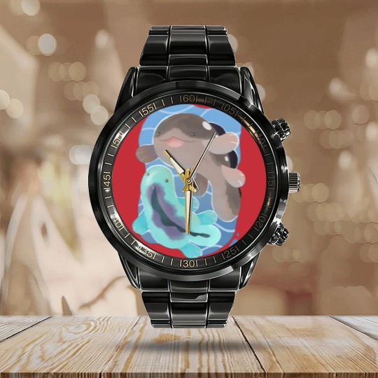Discover clodsire bleue Calendar Steel Band Watch
