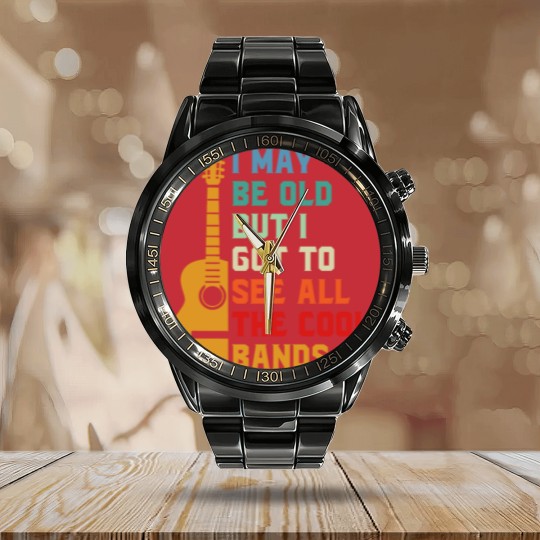 Discover I May Be Old Best Bands Calendar Steel Band Watch