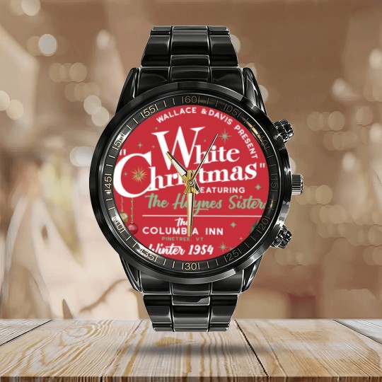 Discover White Christmas Movie Calendar Steel Band Watch, Christmas White Movie 1954
