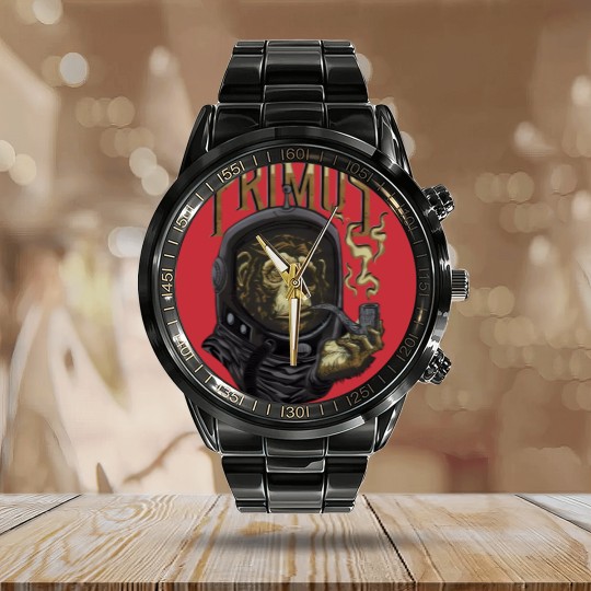 Discover Primus Monkey Metal Rock Band Vox Vintage Calendar Steel Band Watch