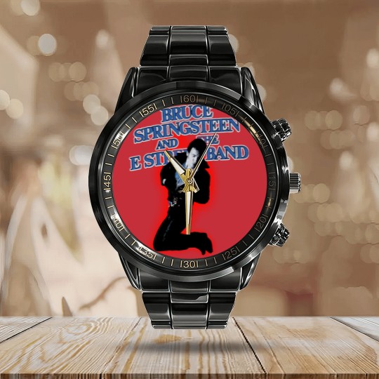 Discover Vintage 1984 Bruce Springsteen born in the usa Tour Sun Fade Calendar Steel Band Watch