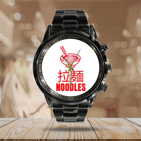 Discover ramen noodles Calendar Steel Band Watch
