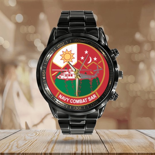 Discover Navy Combat SAR - Navy Combat Search And Rescue - Calendar Steel Band Watch