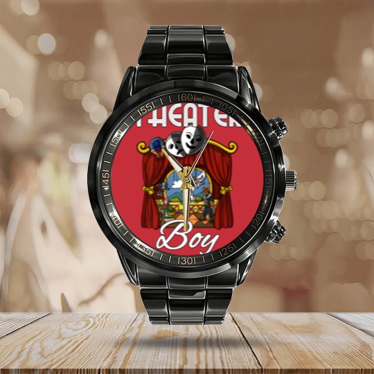 Discover Theater Boy Drama Stage Play Actor Kids Calendar Steel Band Watch