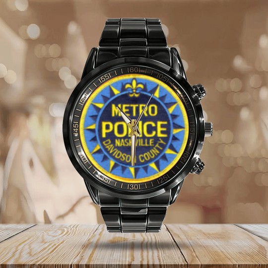 Discover Nashville Metropolitan Police | Classic Calendar Steel Band Watch