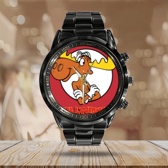 Discover Bullwinkle Calendar Steel Band Watch
