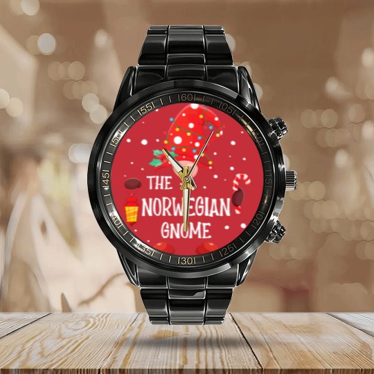 Discover The Norwegian Gnome Matching Family Christmas Gnom Calendar Steel Band Watch