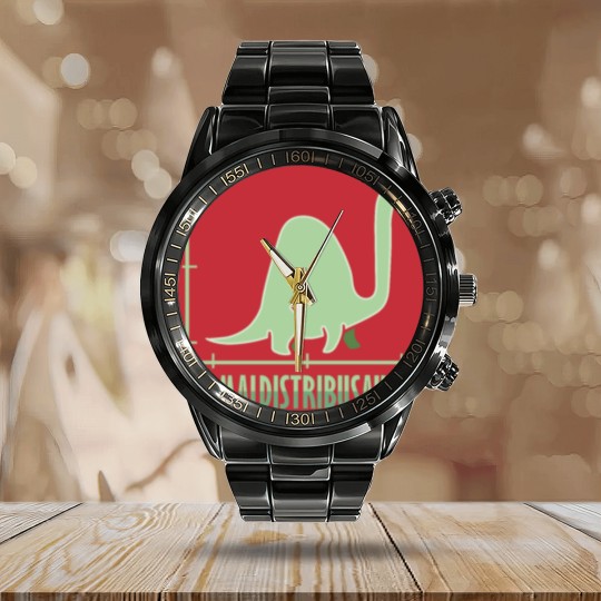 Discover Dinosaur Math Normal Distribution Mathematician Calendar Steel Band Watch