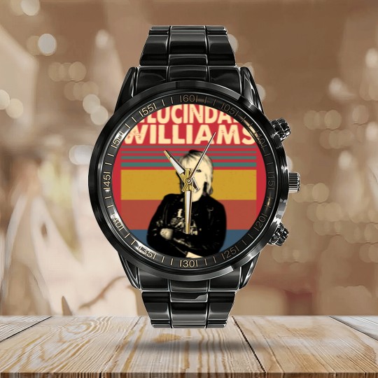 Discover Lucinda Williams Calendar Steel Band Watch, Lucinda Williams Gift Calendar Steel Band Watch
