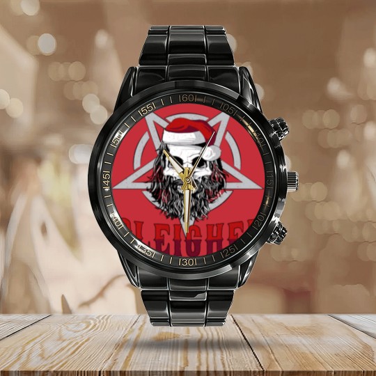 Discover Sleigher Heavy Metal Slayer Christmas Calendar Steel Band Watch