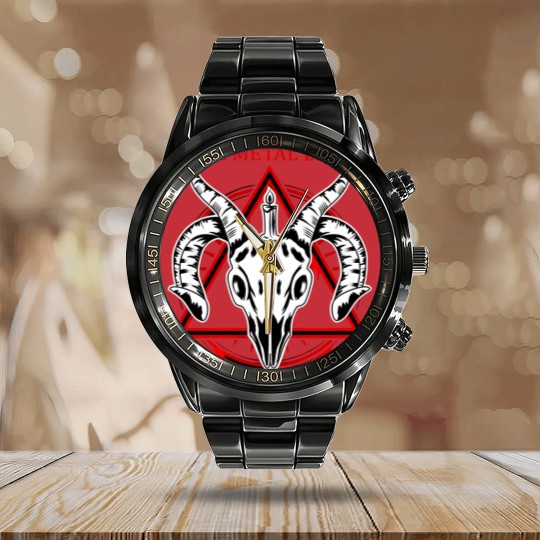 Discover Black Metal Barbie - Black Metal - Calendar Steel Band Watch