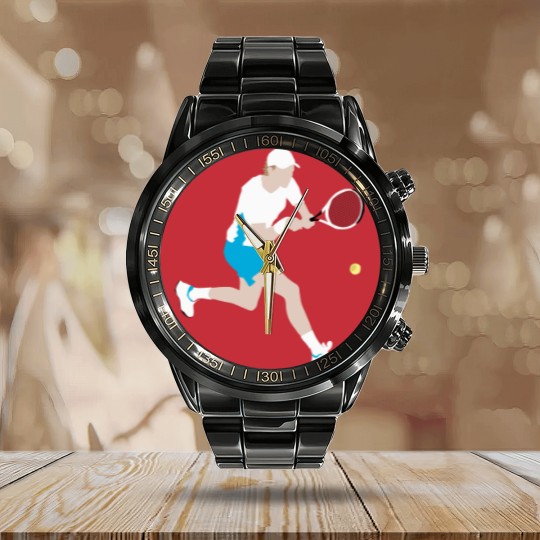 Discover Jannik Sinner Calendar Steel Band Watch, tennis fan Calendar Steel Band Watch, atp player Calendar Steel Band Watch