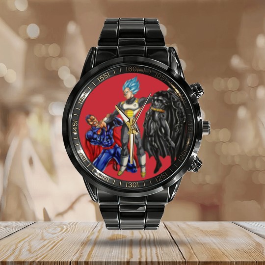Discover Vegeta Super Saiyan Blue Beats Super Heroes Calendar Steel Band Watch