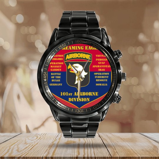 Discover 101st Airborne Division - 101st Airborne Division - Calendar Steel Band Watch