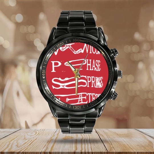 Discover Wicca Phase Springs Eternal Merch Wicca Phase Springs Eternal Skull Unisex Calendar Steel Band Watch Blend Calendar Steel Band Watch Calendar Steel Band Watch