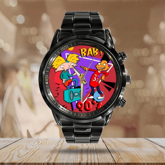 Discover Hey arnold! 90s Baby - Hey Arnold - Calendar Steel Band Watch