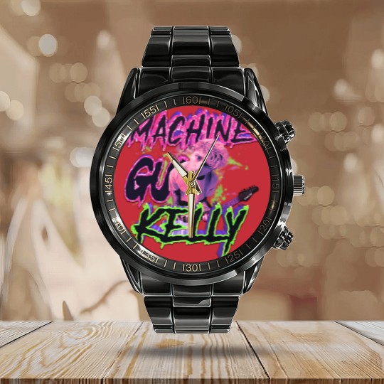 Discover MGK Calendar Steel Band Watch, MGK Merch Calendar Steel Band Watch, Machine Gunn Kelly Fan gift, Rap Calendar Steel Band Watch,