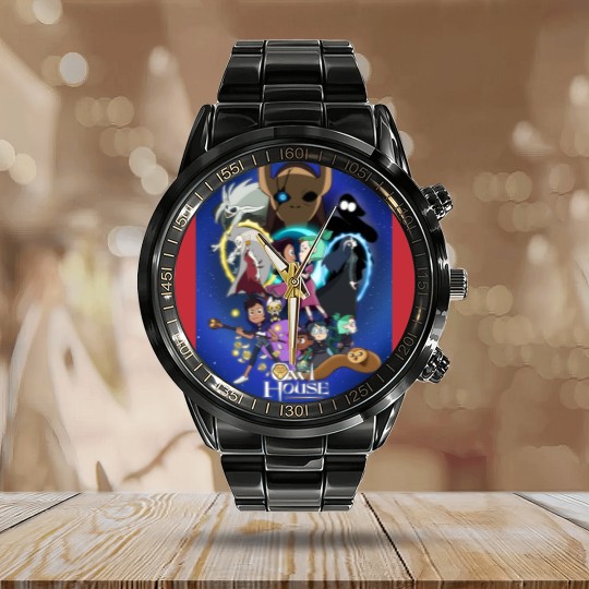 Discover the owl house poster Classic Calendar Steel Band Watch