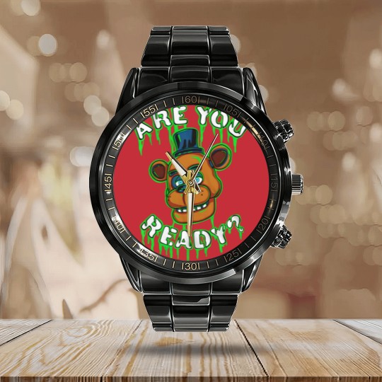 Discover Five Nights at Freddy's Freddy Fazbear's Pizza Calendar Steel Band Watch