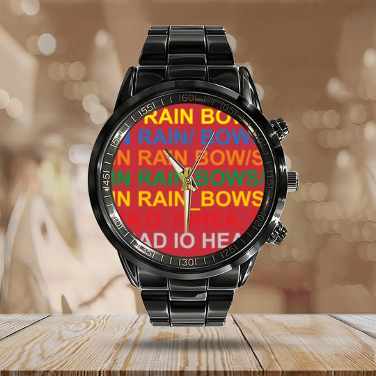 Discover beautiful in rainbows RADIOHEADs Calendar Steel Band Watch