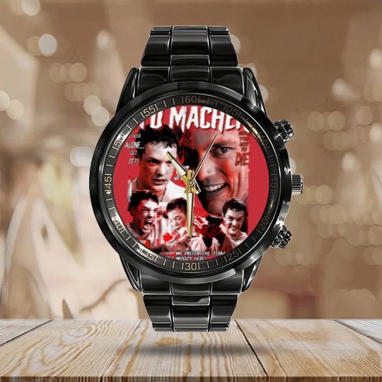 Discover Stuart Stu Macher Scream Movie Halloween Calendar Steel Band Watch, Vintage Horror Movie Calendar Steel Band Watch