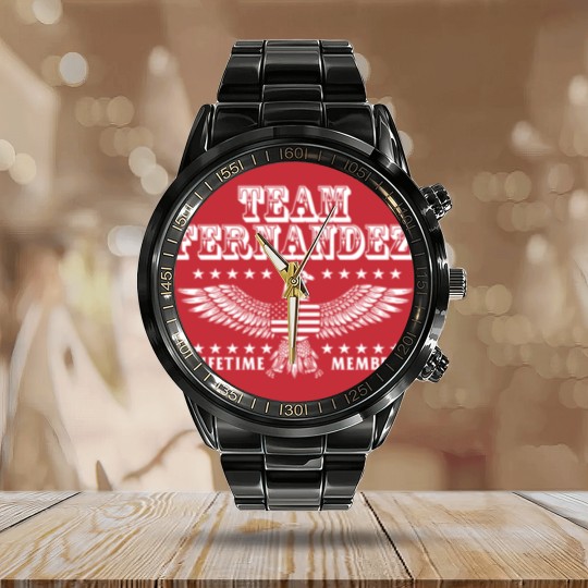 Discover Team Fernandez Last Name Surname Pride Calendar Steel Band Watch