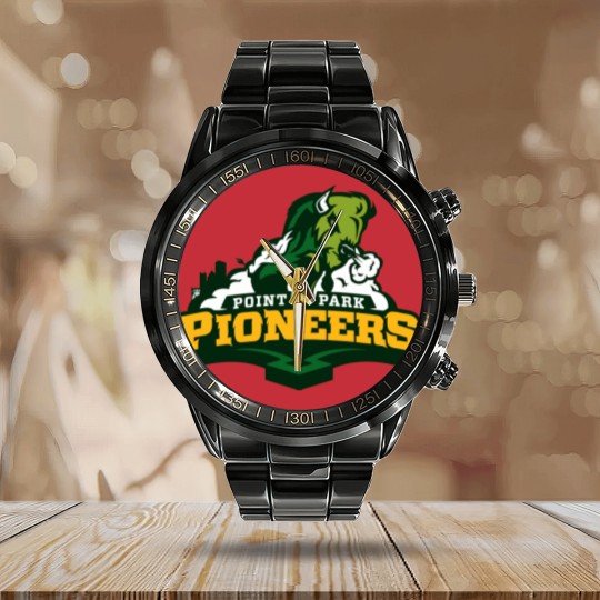 Discover Point Park Pioneers College Sport Team Calendar Steel Band Watch