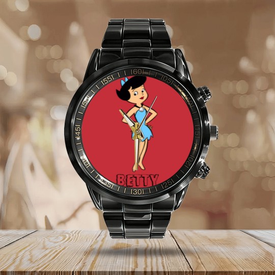 Discover The Flintstones | Betty Rubble Calendar Steel Band Watch