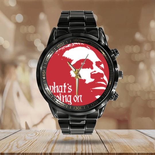 Discover Marvin Gaye Whats Going On Calendar Steel Band Watch