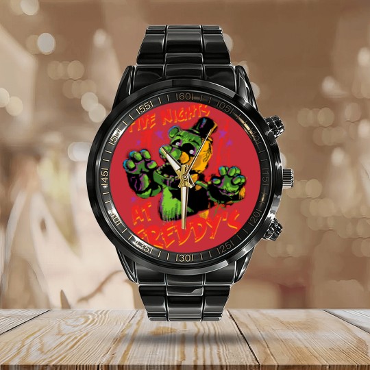 Discover Five Nights at Freddys Calendar Steel Band Watch, FNAF Calendar Steel Band Watch, Phantom Freddy