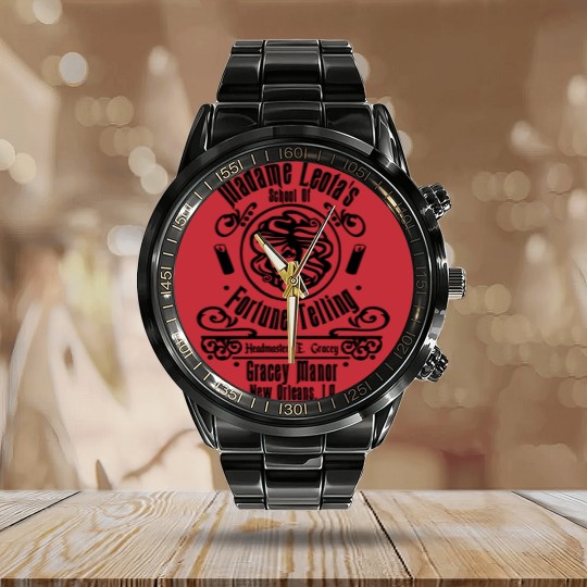 Discover Madame Leota's School Of Fortune Telling Calendar Steel Band Watch