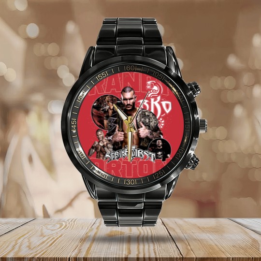 Discover Vintage 90s Graphic Style Randy Orton Calendar Steel Band Watch, Randy Orton Calendar Steel Band Watch