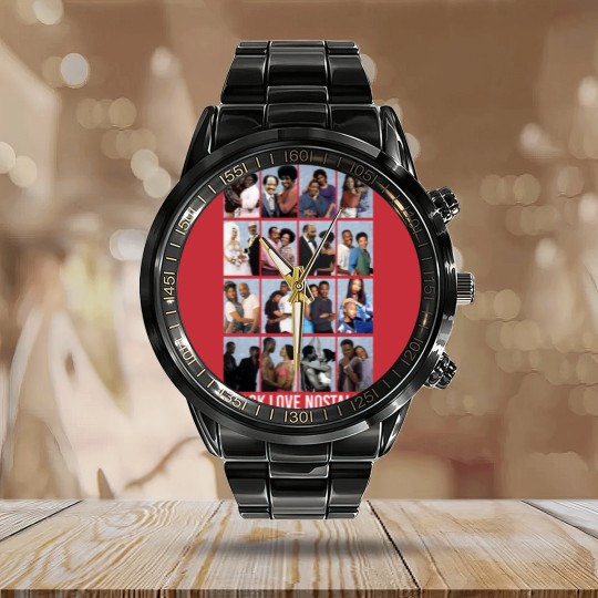 Discover Black Love Nostalgia Unisex Calendar Steel Band Watch