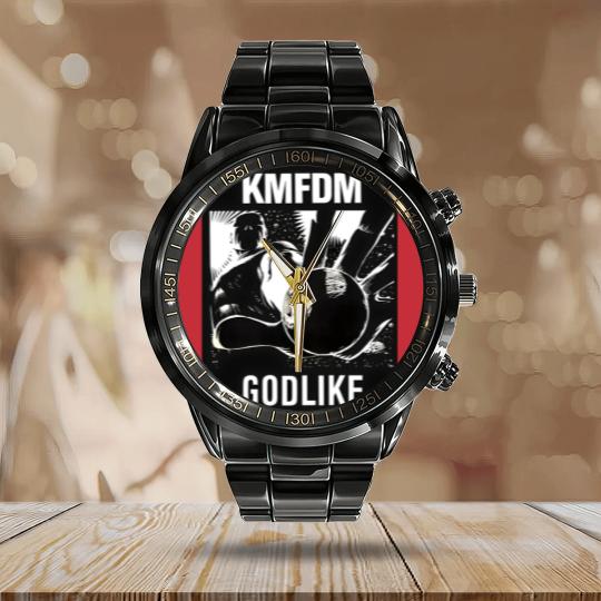 Discover KMFDM Band Classic Calendar Steel Band Watch