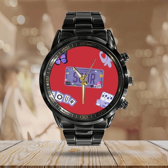 Discover Olivia Sour Tour 2023 Calendar Steel Band Watch, Olivia Rodrigo Calendar Steel Band Watch, Sour Album Calendar Steel Band Watch
