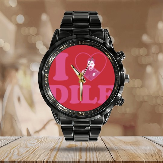 Discover I love DILF Charlie Swan Calendar Steel Band Watch