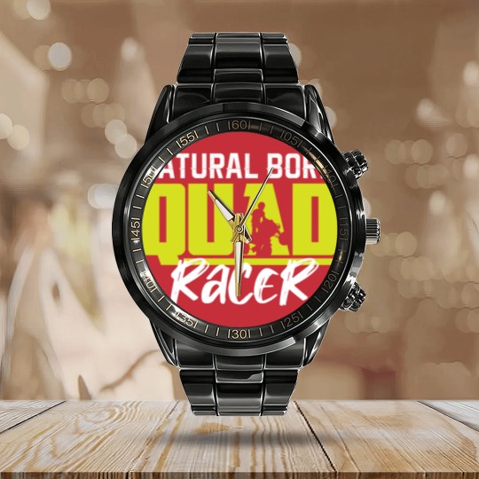 Discover Quad Racer Calendar Steel Band Watch
