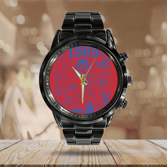 Discover Welcome to New York 1989 Deluxe Version Calendar Steel Band Watch